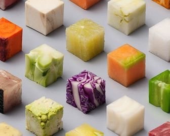 Кубики из еды