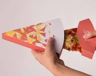 Эргономичная упаковка для кусочков пиццы